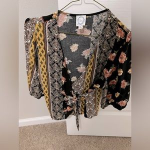 Blue Rain side wrap sexy shirt.  Adorable with jeans!